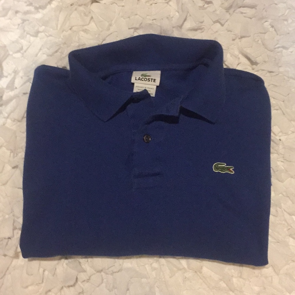 Blue men’s Lacoste polo
